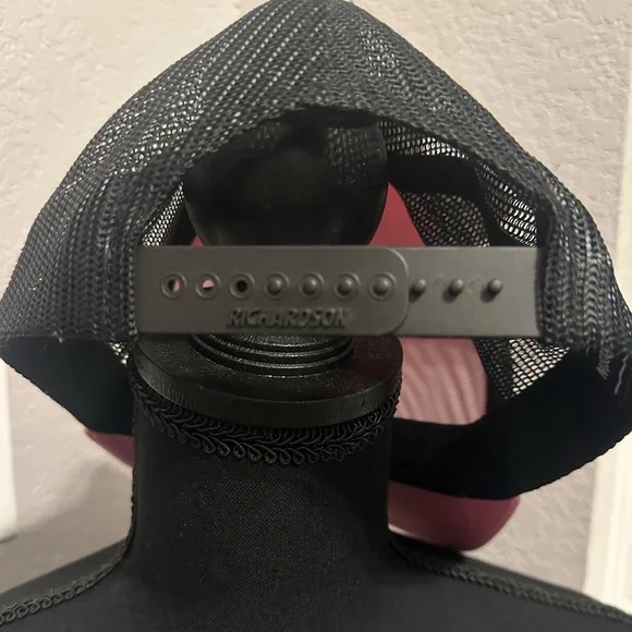 Pink and Black Trucker Hat with Mesh Back - Picture 3 of 4